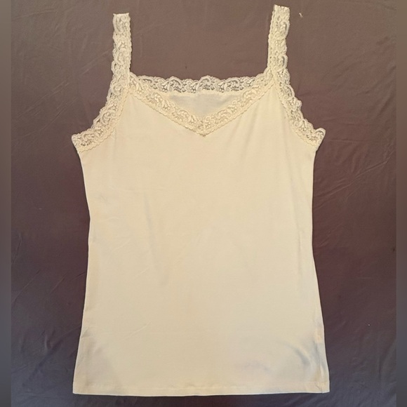 NWOT steve Lace Trim Cream Camisole Size Large - Picture 2 of 7